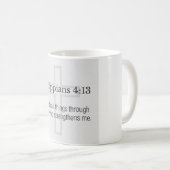 Tasse à café chrétienne Philippiens 4:13 (Devant droit)