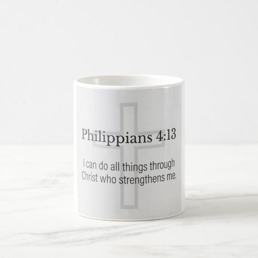 Tasse à café chrétienne Philippiens 4:13 (Centre)