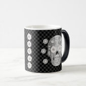 Tasse à café Chrome Calavera (Rose Blanche) (Devant droit)