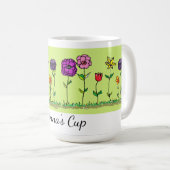 Tasse à café - Cinq fleurs simples (Devant droit)