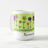Tasse à café - Cinq fleurs simples (Devant gauche)