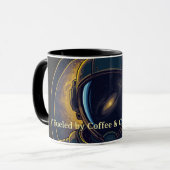 Tasse à café circulaire vectorielle astronaute Gal (Devant gauche)