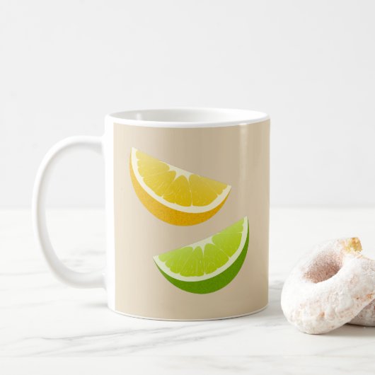 Tasse à café Citron & Lime Citrus Cadeau (Avec donut)