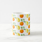 Tasse à café Citron Orange Monogramme Joyeux (Centre)