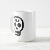 Tasse à café classique Art Skull (Devant gauche)