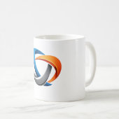 Tasse à café classique avec logo tourbillon abstra (Devant droit)