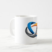 Tasse à café classique avec logo tourbillon abstra (Devant gauche)