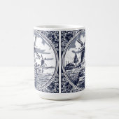 Tasse à café classique avec moulin à vent bleu de (Centre)