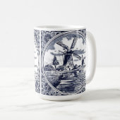 Tasse à café classique avec moulin à vent bleu de (Devant droit)