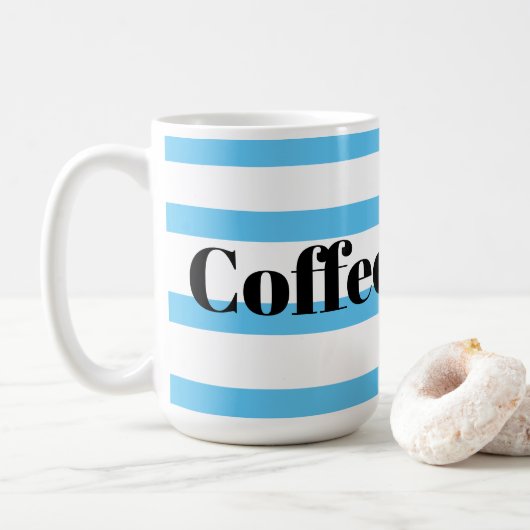 Tasse à café Classique - Cercles Bleus (Avec donut)