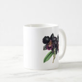 Tasse à café classique et noire tendance orchidée (Devant droit)