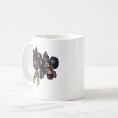 Tasse à café classique et noire tendance orchidée (Devant gauche)