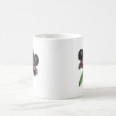 Tasse à café classique et noire tendance orchidée (Centre)