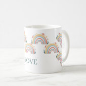 Tasse à café classique Floral Boho Arc-en-ciel (Devant droit)