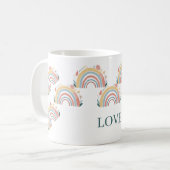Tasse à café classique Floral Boho Arc-en-ciel (Devant gauche)
