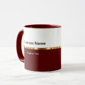 Tasse à café Classy Executive Swag de couleur bord (Devant gauche)