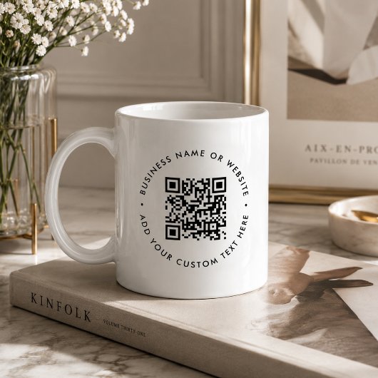 Tasse à café Code QR | Cadeau de tasse de site Web
