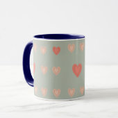 Tasse à café Cœur Bleu (Devant gauche)