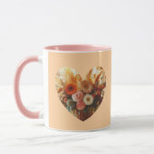 Tasse à café Cœur en Fleurs (Fleurs Douces) (Gauche)