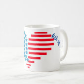 Tasse à café coeurs du 14 juillet (Devant droit)