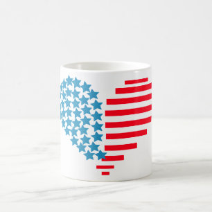 Tasse à café coeurs du 14 juillet
