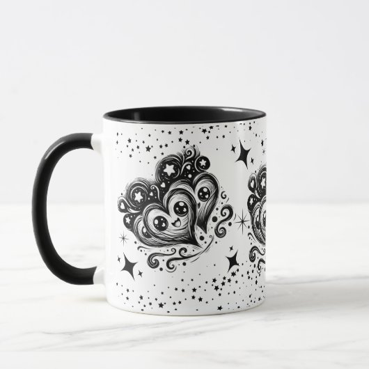 Tasse à café Cœurs Étoilés (Gauche)