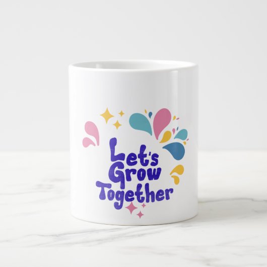 Tasse à café colorée Croissons Ensemble (Devant)