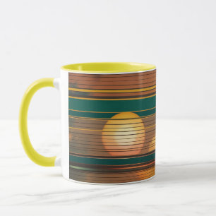 Tasse à café Combo Lignes de Coucher de Soleil Rét