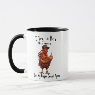 Tasse à café Coq Drôle -  Bouche Méchante Sarcasiq