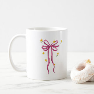 Tasse à café Coquette Juste Une Fille Ruban Rose