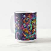 Tasse à café Cosmic Cat – Chat de l'espace galacti (Devant gauche)