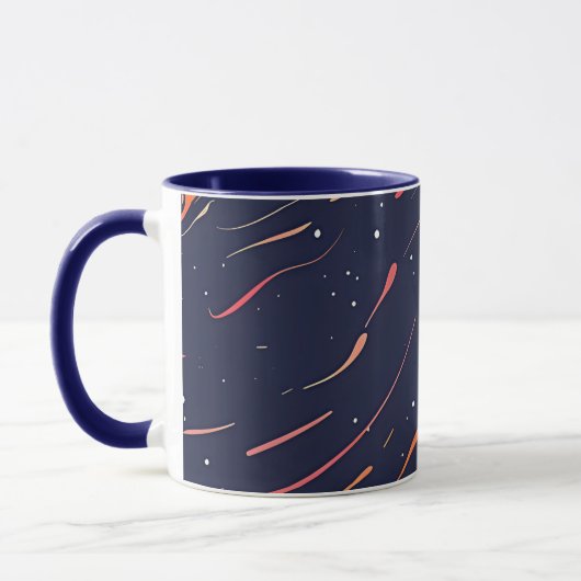 Tasse à café Cosmic Flow – Abstrait inspiré de l'e (Gauche)