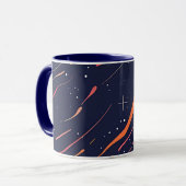 Tasse à café Cosmic Flow – Abstrait inspiré de l'e (Devant gauche)