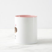 Tasse à café couple de chiens tons rose mignon (Centre)