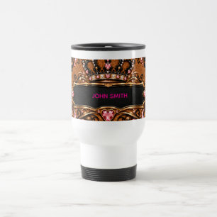 Tasse à café couronne en or rose royale personnali
