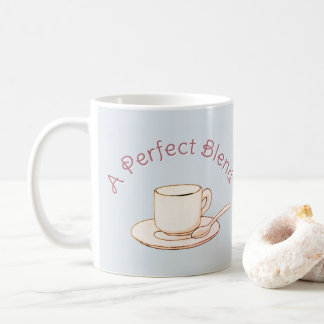 Tasse à café crème élégante mélange parfait