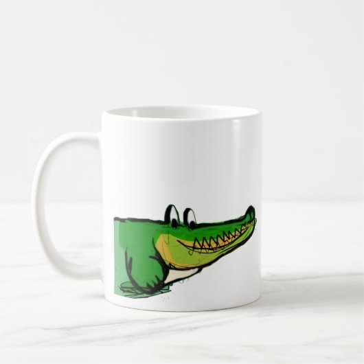 Tasse à café Crocodile Mignon & Joyeux | Croc Heur (Gauche)