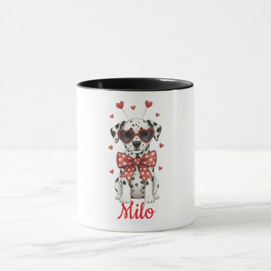 Tasse à café dalmatien Saint-Valentin 2026 (Centre)
