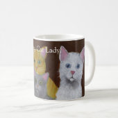 Tasse à café Dame aux chats folle (Devant droit)