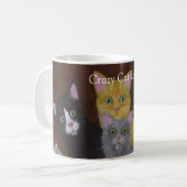 Tasse à café Dame aux chats folle (Devant gauche)