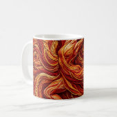 Tasse à café Danseuse de feu rouge abstrait (Devant gauche)