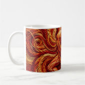 Tasse à café Danseuse de feu rouge abstrait (Gauche)