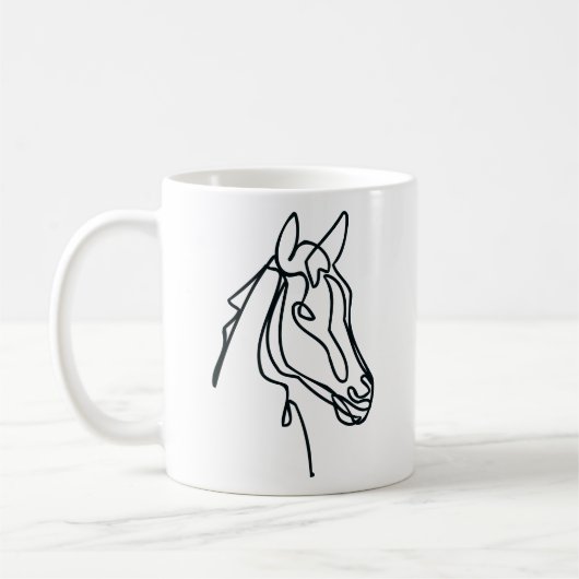 Tasse à café d'art du cheval (Gauche)