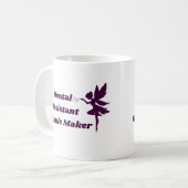 Tasse à café d'assistante dentaire et fée créatric (Devant gauche)
