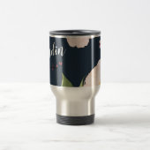 Tasse à café de 15 onces personnalisée Flore blanc (Centre)