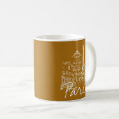 tasse à café de café parisien (Devant droit)