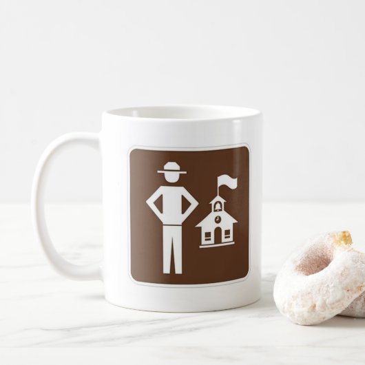 Tasse à café de garde forestier enseignant (Avec donut)