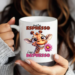 Tasse à café de girafe drôle hilarante amusante