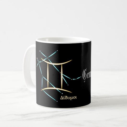 Tasse à café de la constellation du zodiaque Gémea (Devant gauche)