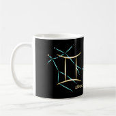Tasse à café de la constellation du zodiaque Gémea (Gauche)